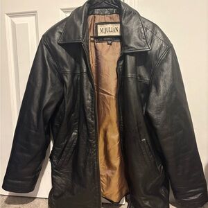 Wilsons Leather Black Trench Coat